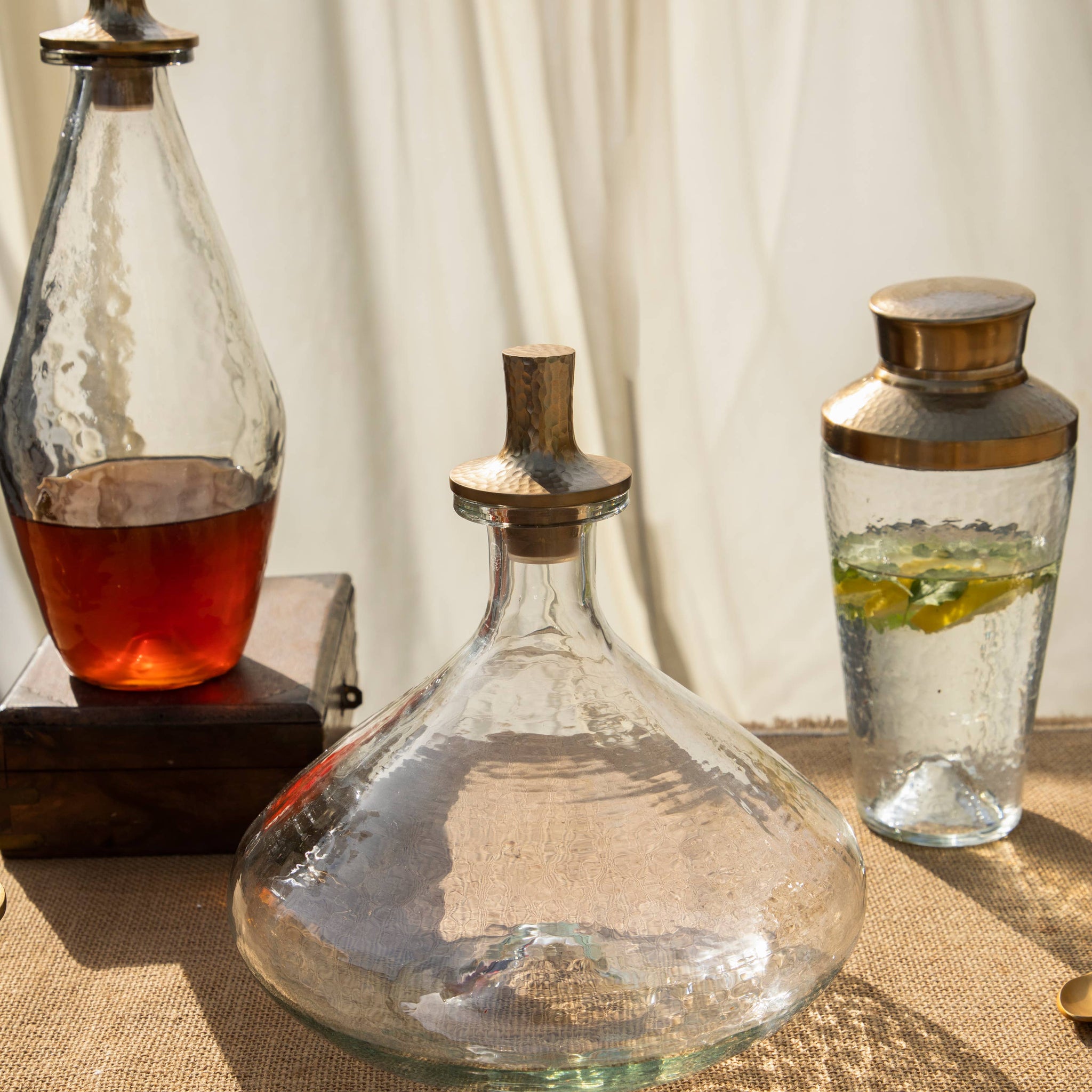 Pebbled Decanter Wide