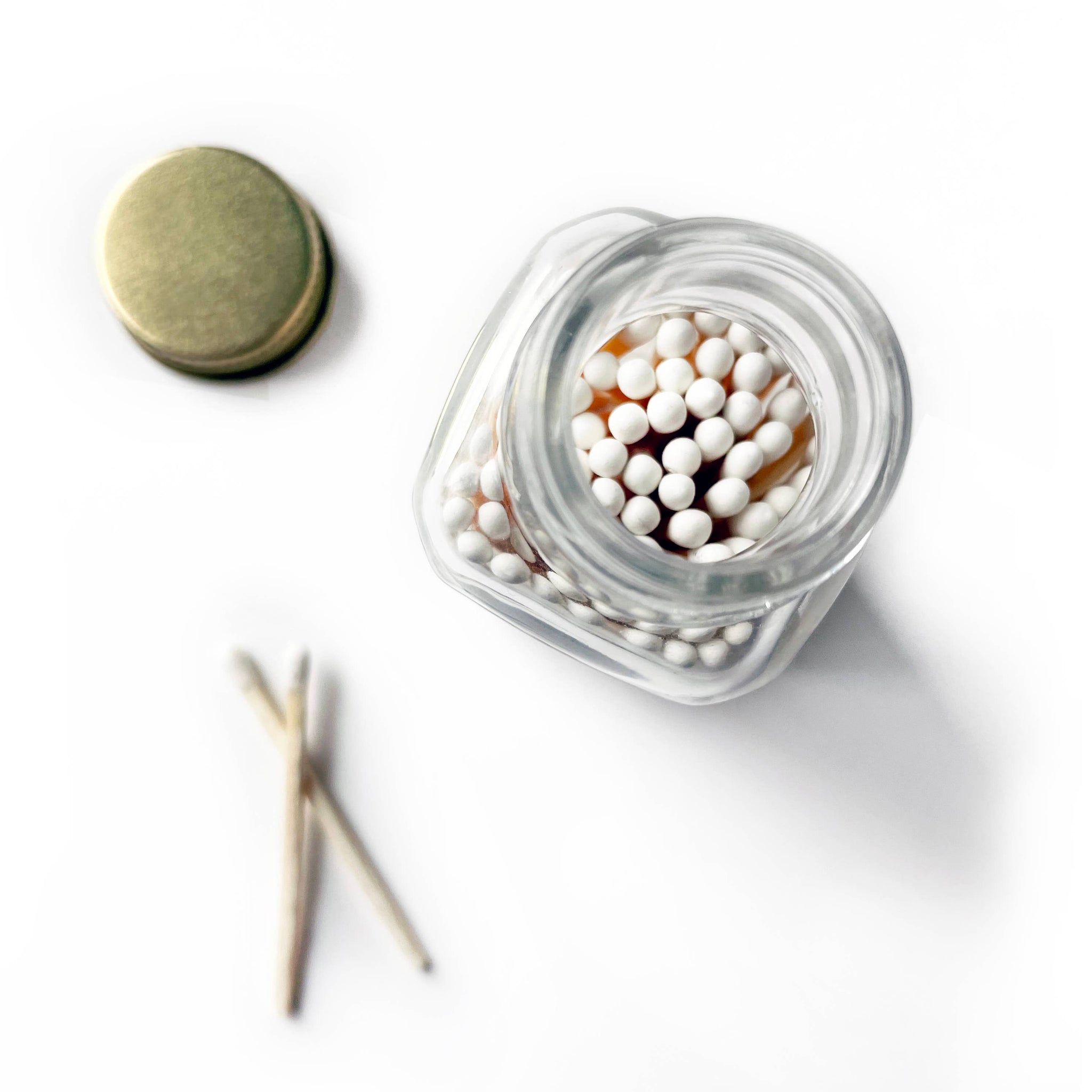 Lucky Horseshoe 2" White Match Jar | Western Match Holder