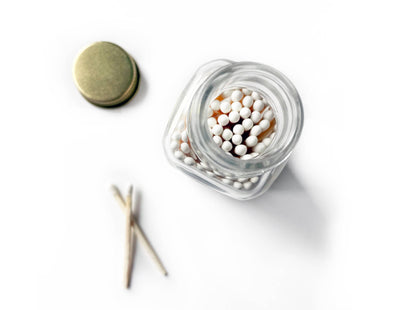 Lucky Horseshoe 2" White Match Jar | Western Match Holder