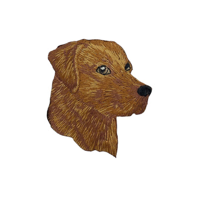 Lab Head Chocolate Dog Labrador Retriever Iron on Patch