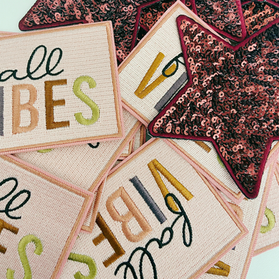 4" Fall Vibes -  Embroidered Hat Patch