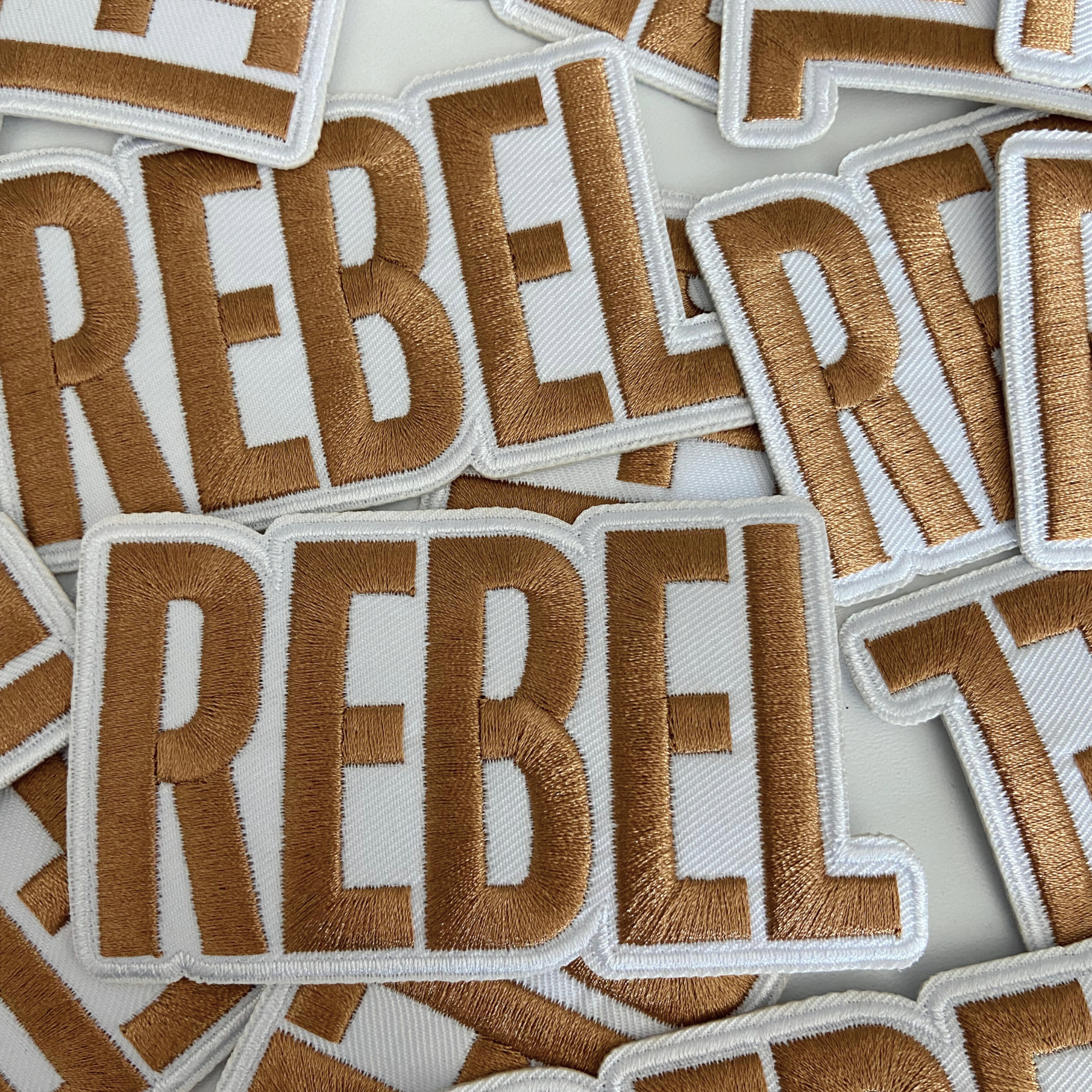 4" REBEL -  Embroidered Hat Patch