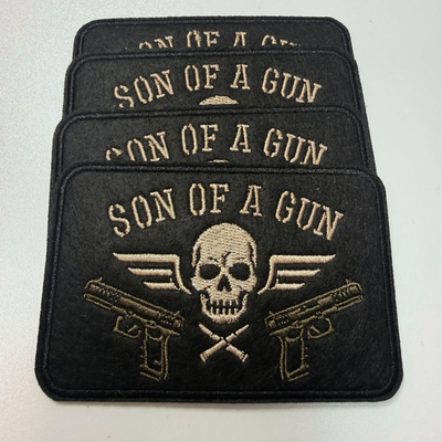 3.5" Sun of a Gun  -  Embroidered Hat Patch