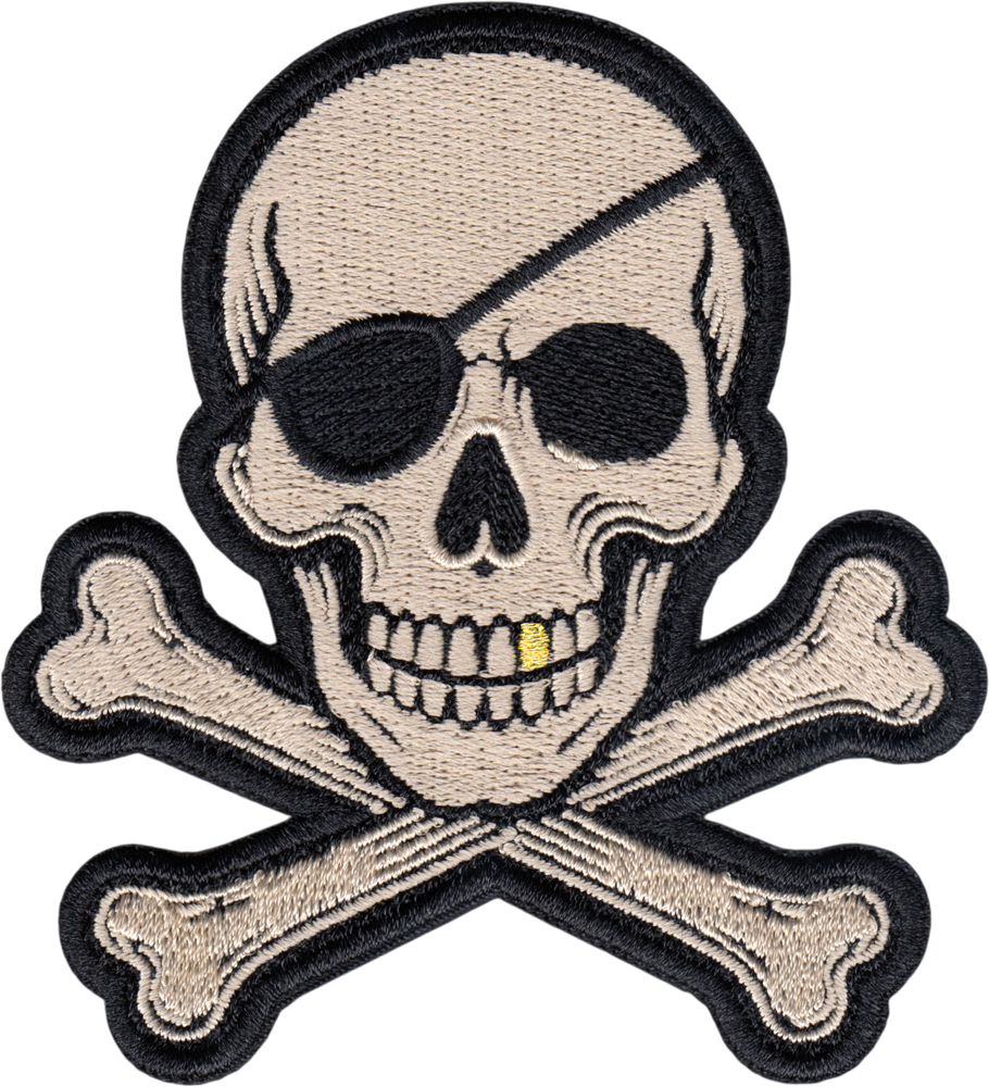 Patch Pirate Skull & Crossbones Jolly Roger Biker Halloween