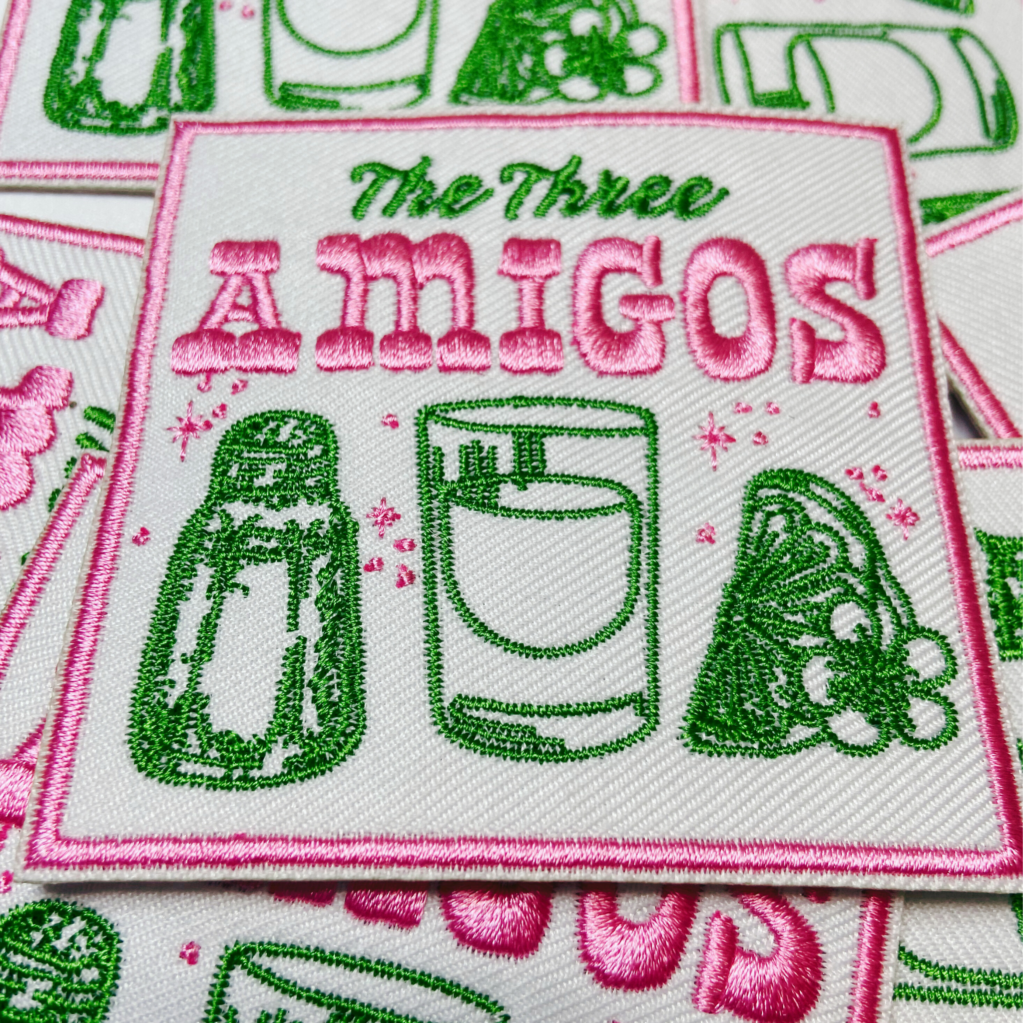 3" The Three Amigos  -  Embroidered Hat Patch