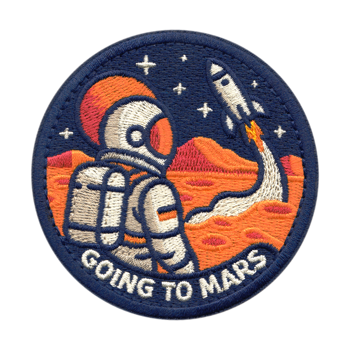 Patch - Going To Mars Space Astronaut Rocket Planet Explore