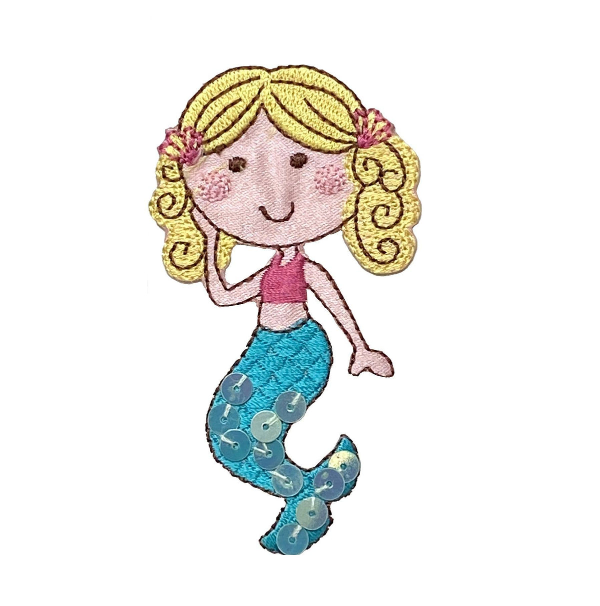 3" Blonde-headed Mermaid, Mythical, Fantasy Iron on Patch