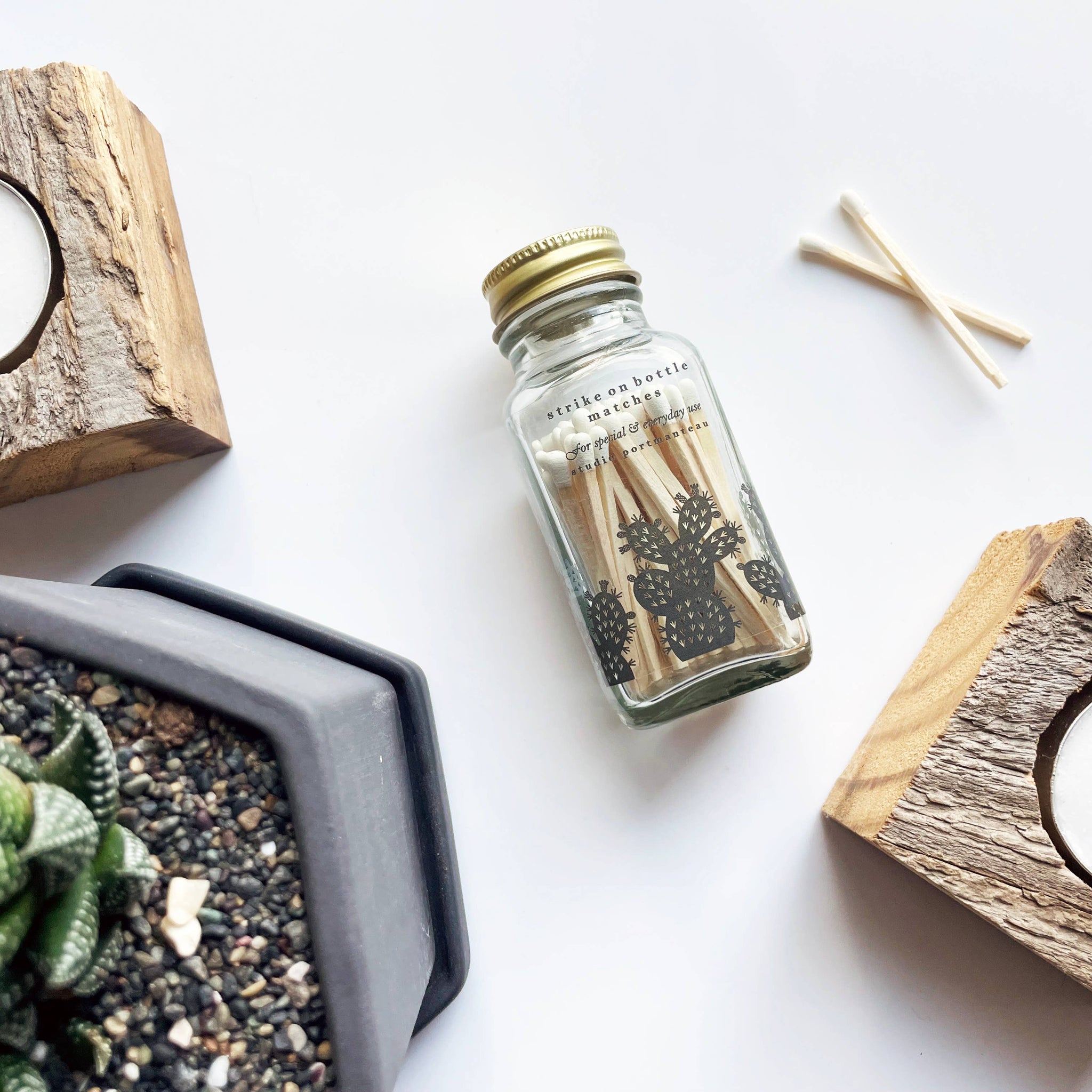 Variety Pack of Desert 2" Match Jars: Saguaro + Prickly Pear