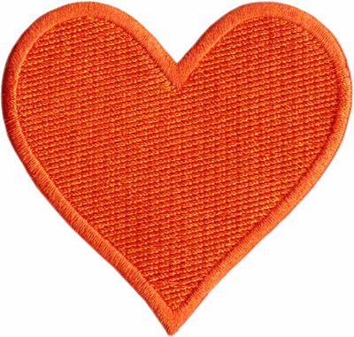 Patch - 2.88" Heart - Solid Colored - 11 Color Options