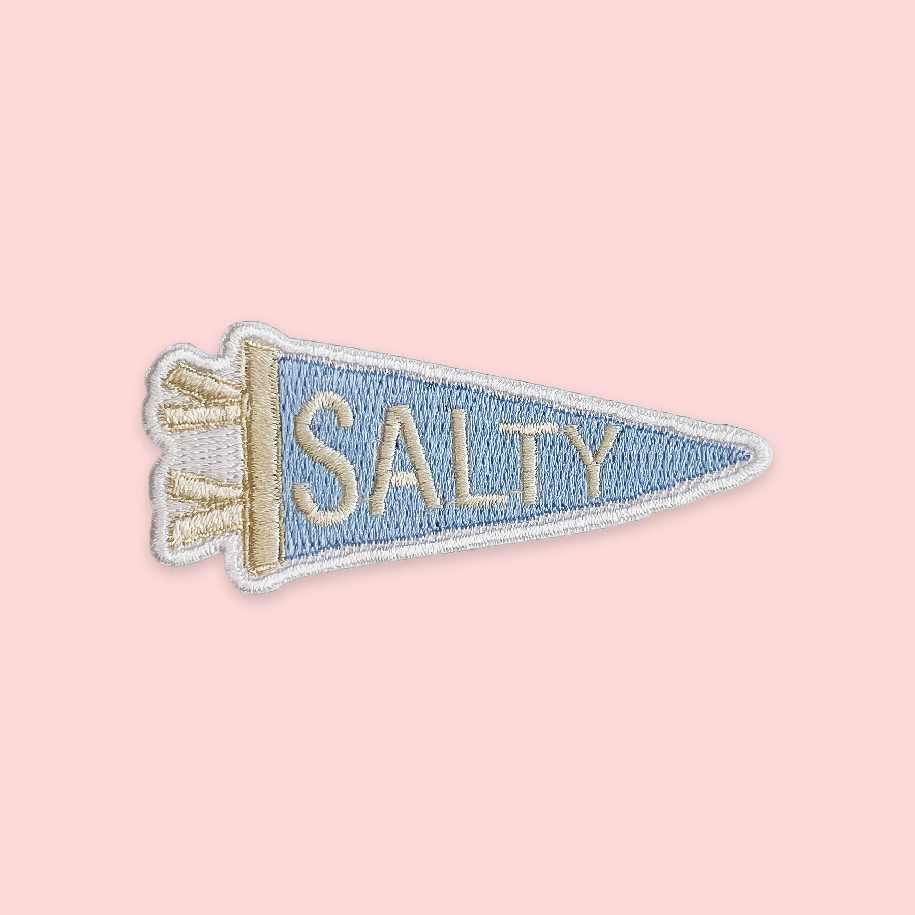 Salty Pennant Iron-On Patch | Coastal Embroidered Patch