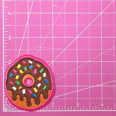 Donut Chocolate Sprinkle Drip Embroidery Iron On Patch