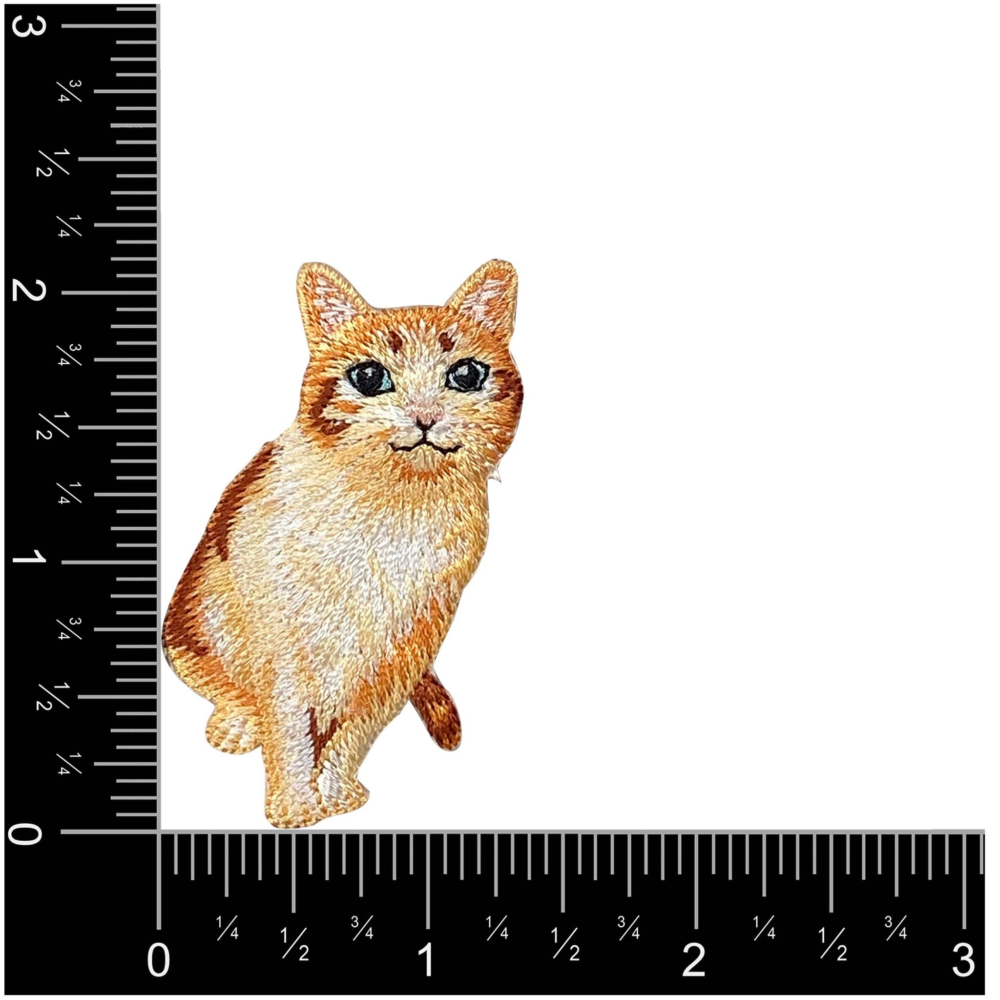 Orange Tabby Cat, Pets, Realistic, Kitten, Animals, Embroidered, Iron on Patch