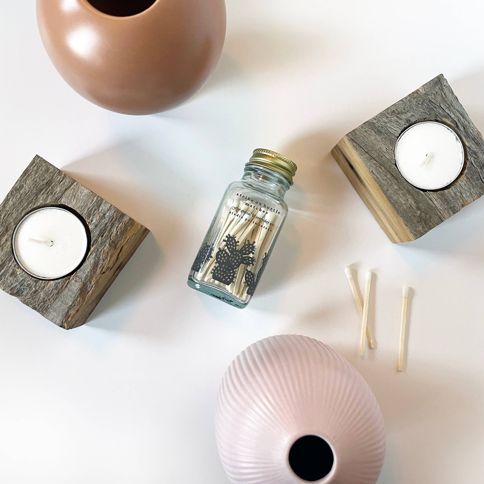 Variety Pack of Desert 2" Match Jars: Saguaro + Prickly Pear