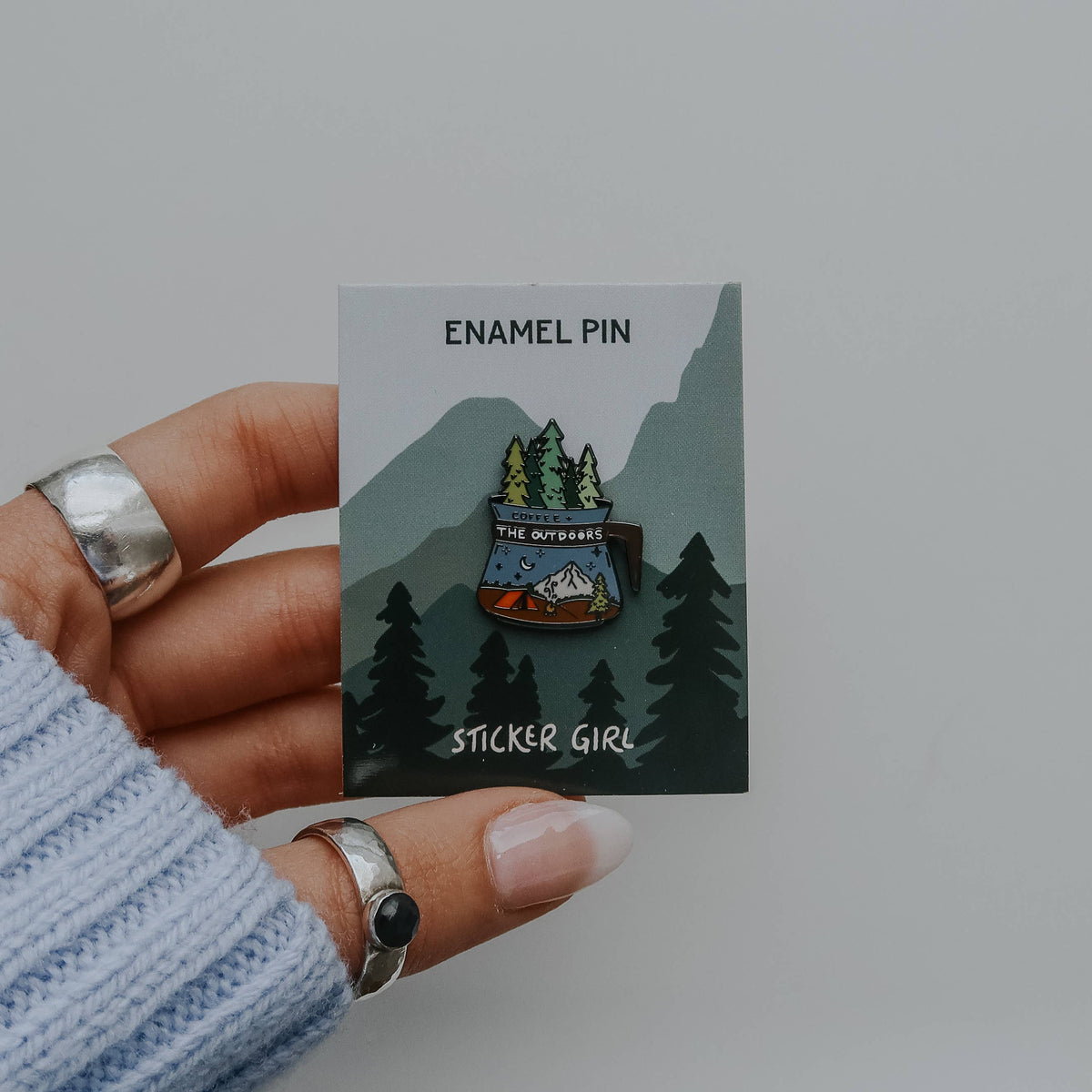Coffee and the Outdoors Lapel Pin