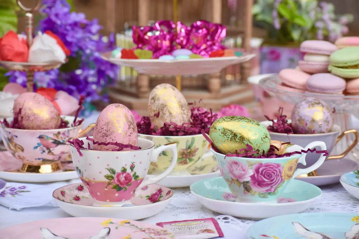 Mismatched teacups for Autumn Tea party, Event Planner