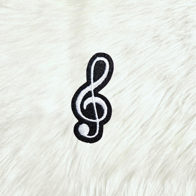 Treble Clef Music Band Note Embroidery On Patch