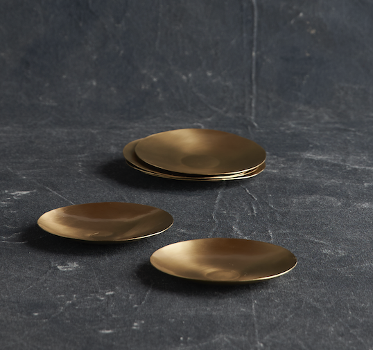 Artisan Brass Plates Extra Small - Set of 6