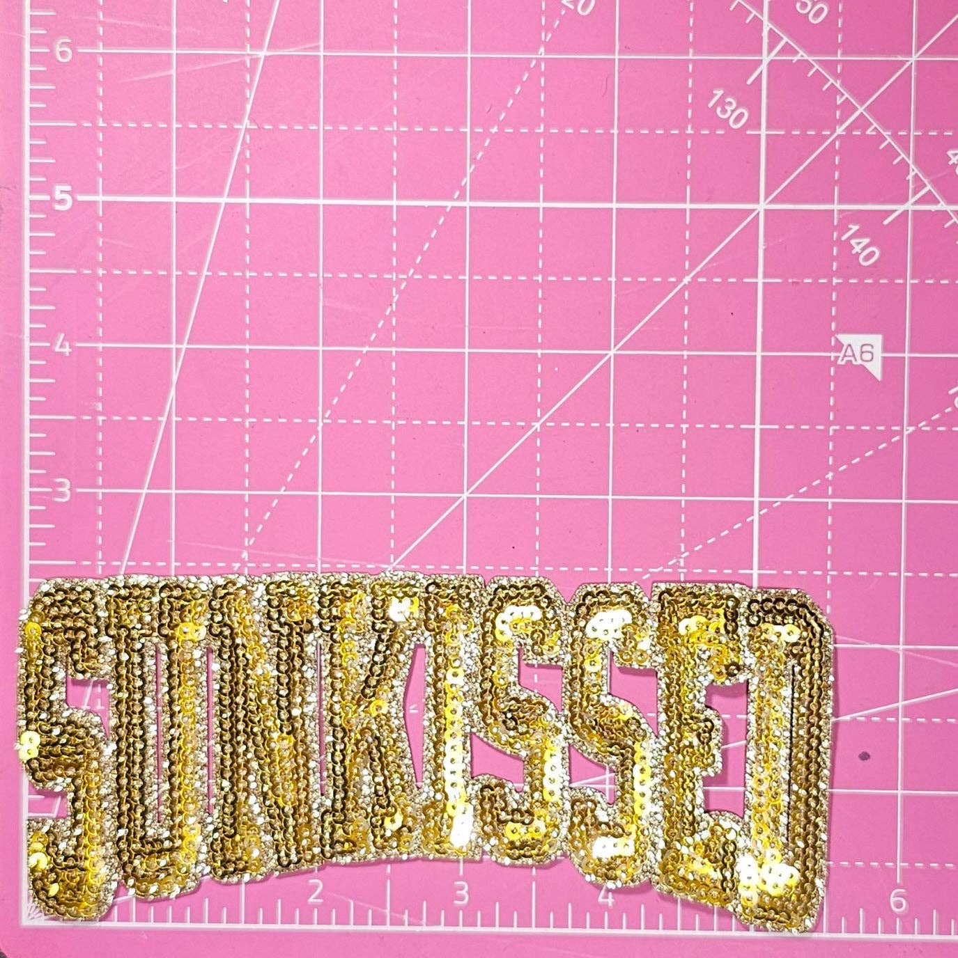 Sunkissed Gold Sequin Glitter Iron On Patch