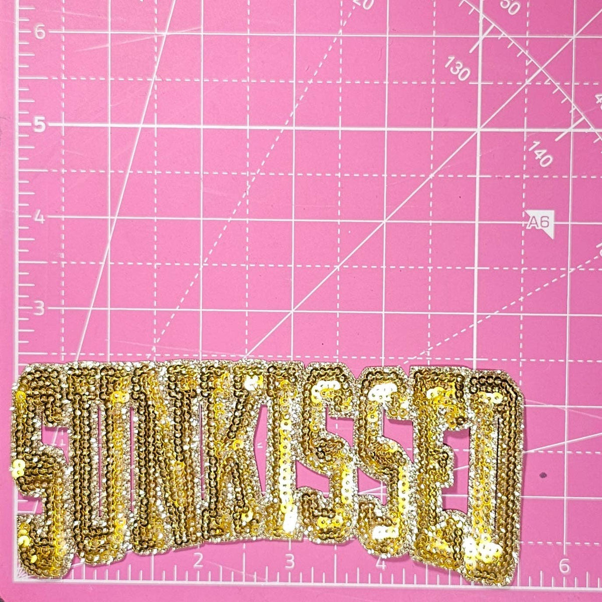 Sunkissed Gold Sequin Glitter Iron On Patch