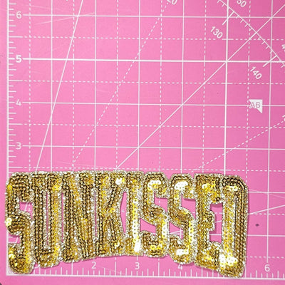 Sunkissed Gold Sequin Glitter Iron On Patch