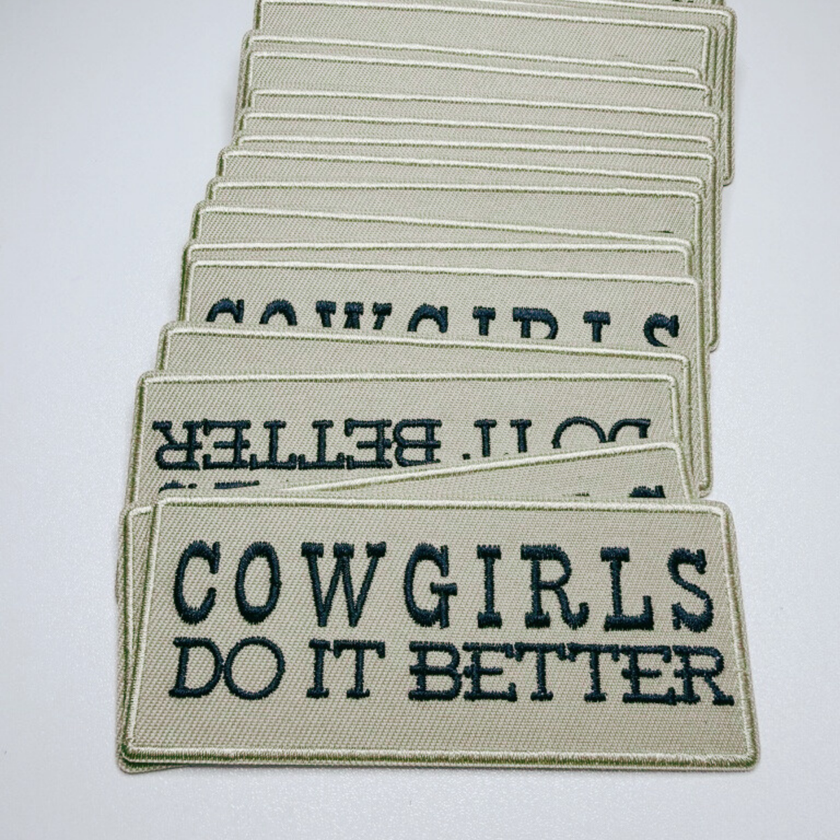 4"  COWGIRLS Do It Better  -  Embroidered Hat Patch