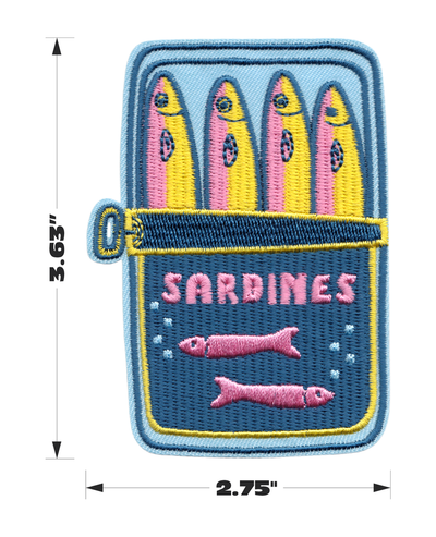 Patch - Sardines Can Quirky Food Humor Novelty Fish Art