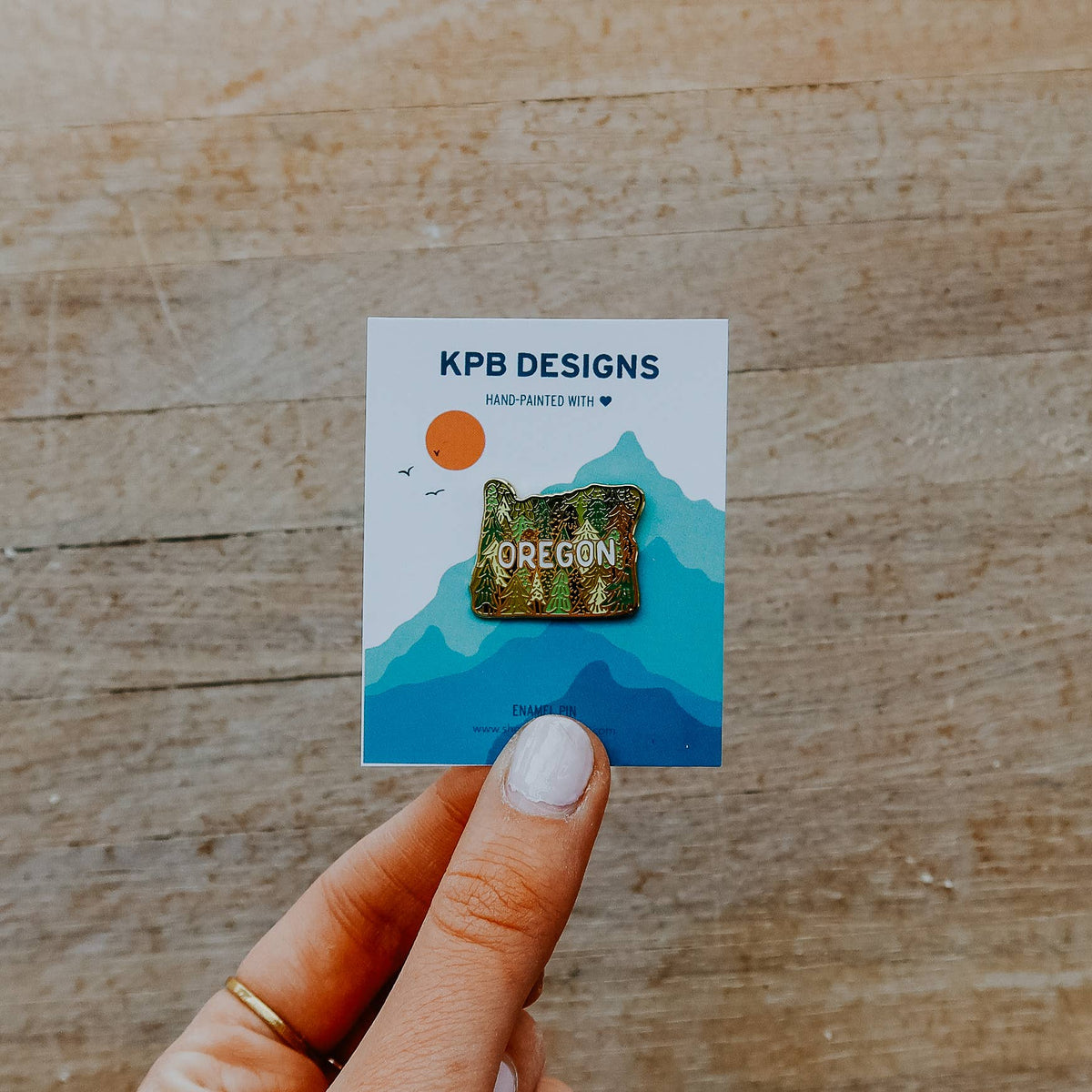 Oregon Trees Enamel Lapel Pin