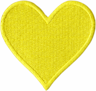 Patch - 2.88" Heart - Solid Colored - 11 Color Options