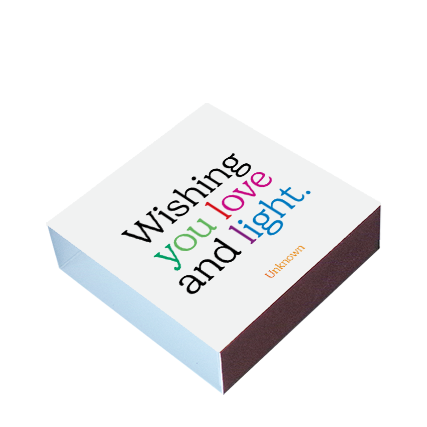 Matchboxes - X326 - Wishing You Love And Light (Unknown)