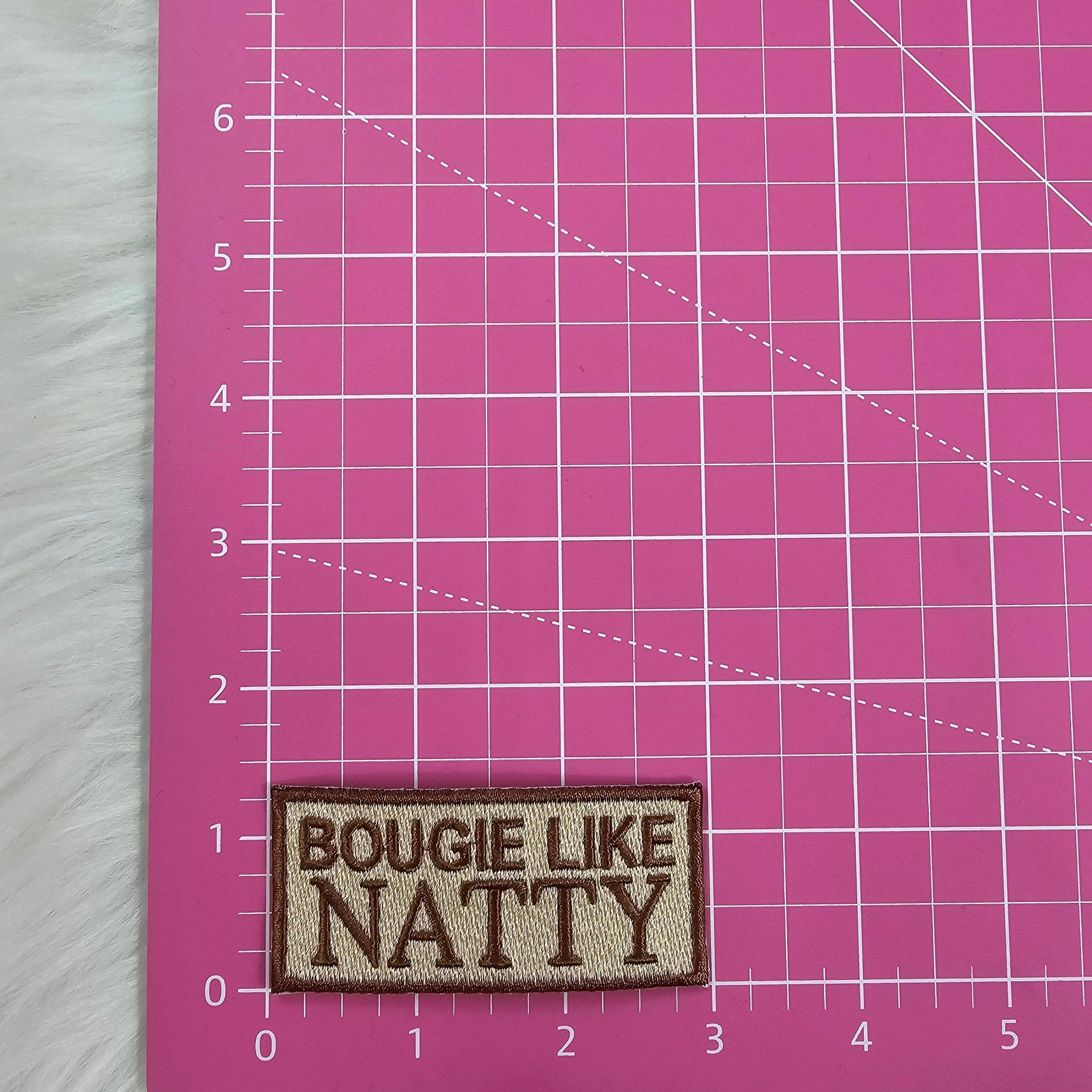 Bougie Like Natty Embroidery Iron On Patch