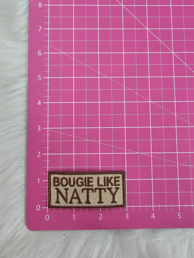 Bougie Like Natty Embroidery Iron On Patch