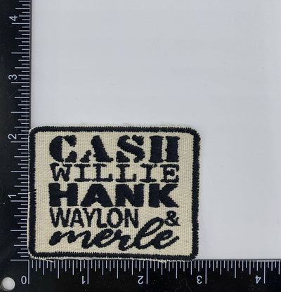 Cash Willie Hank Waylon Merle Distressed Iron on Patch