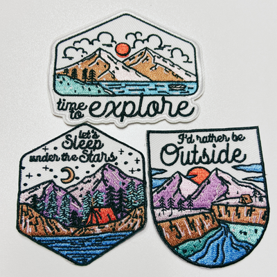 3" Time to EXPLORE - Embroidered Hat Patch