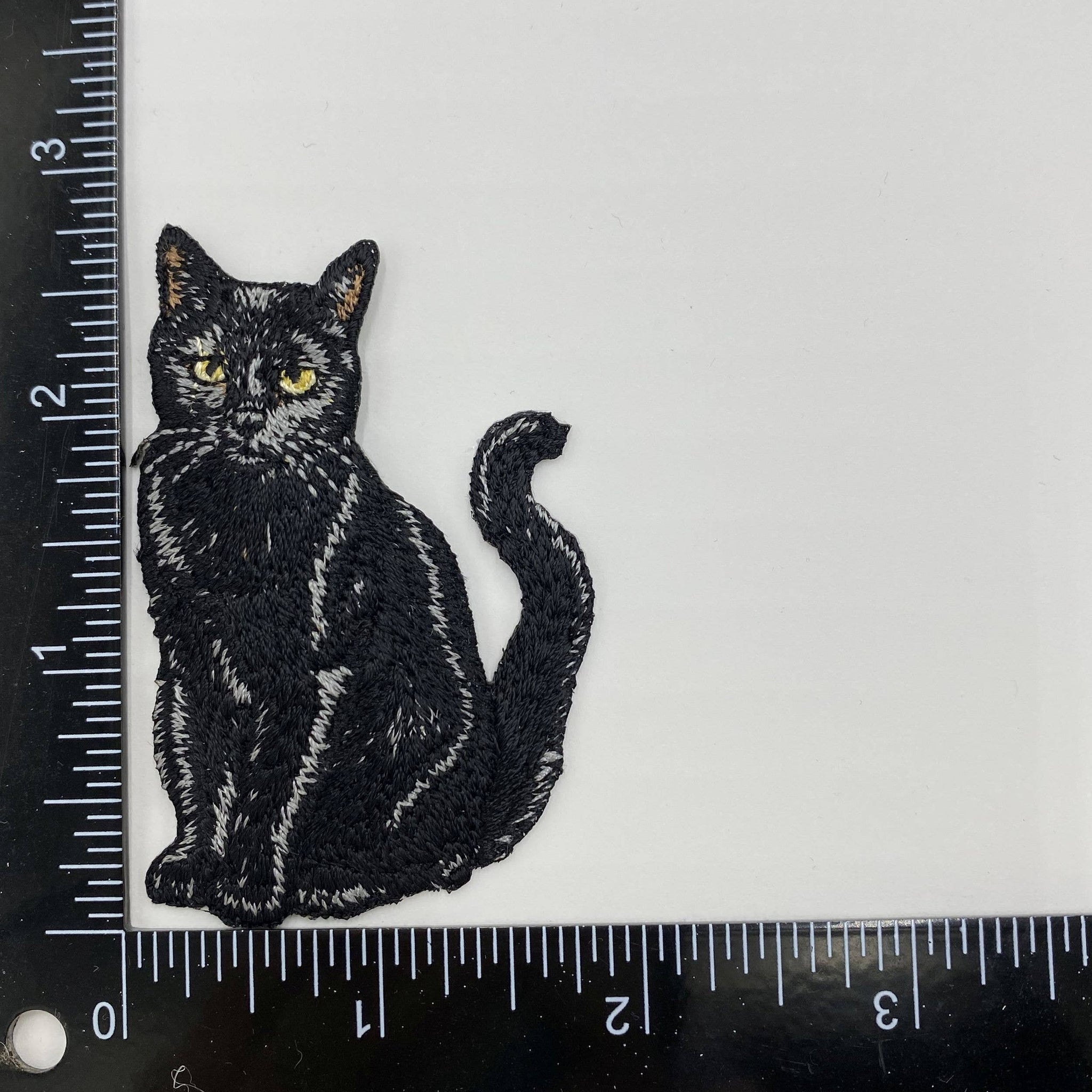 Black Cat, Pets, Animals, Kitten Embroidered Iron on Patch