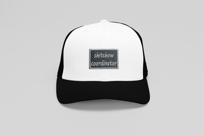 Shitshow Coordinator, Embroidered, Iron on Patch, Hat Bar