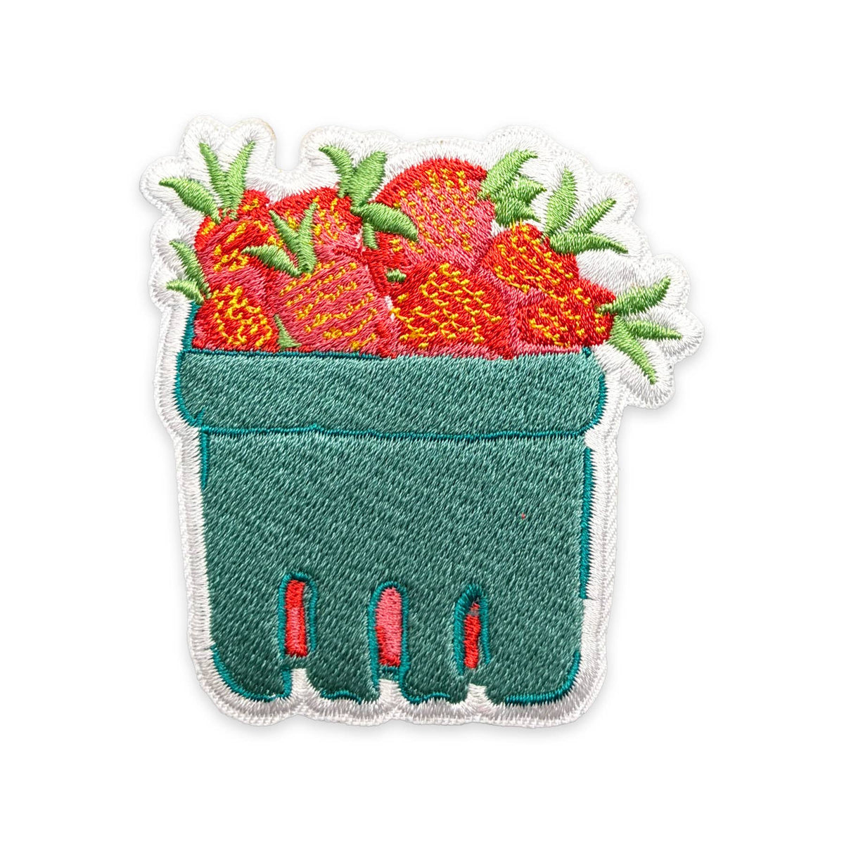 Strawberry Basket Iron-On Patch | Strawberries Patch