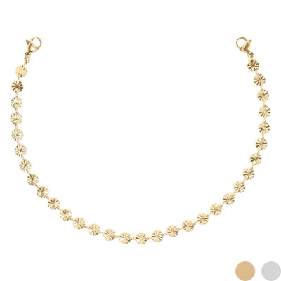 Trucker Hat Chain: 18K Gold Stainless Steel Crimped Circle