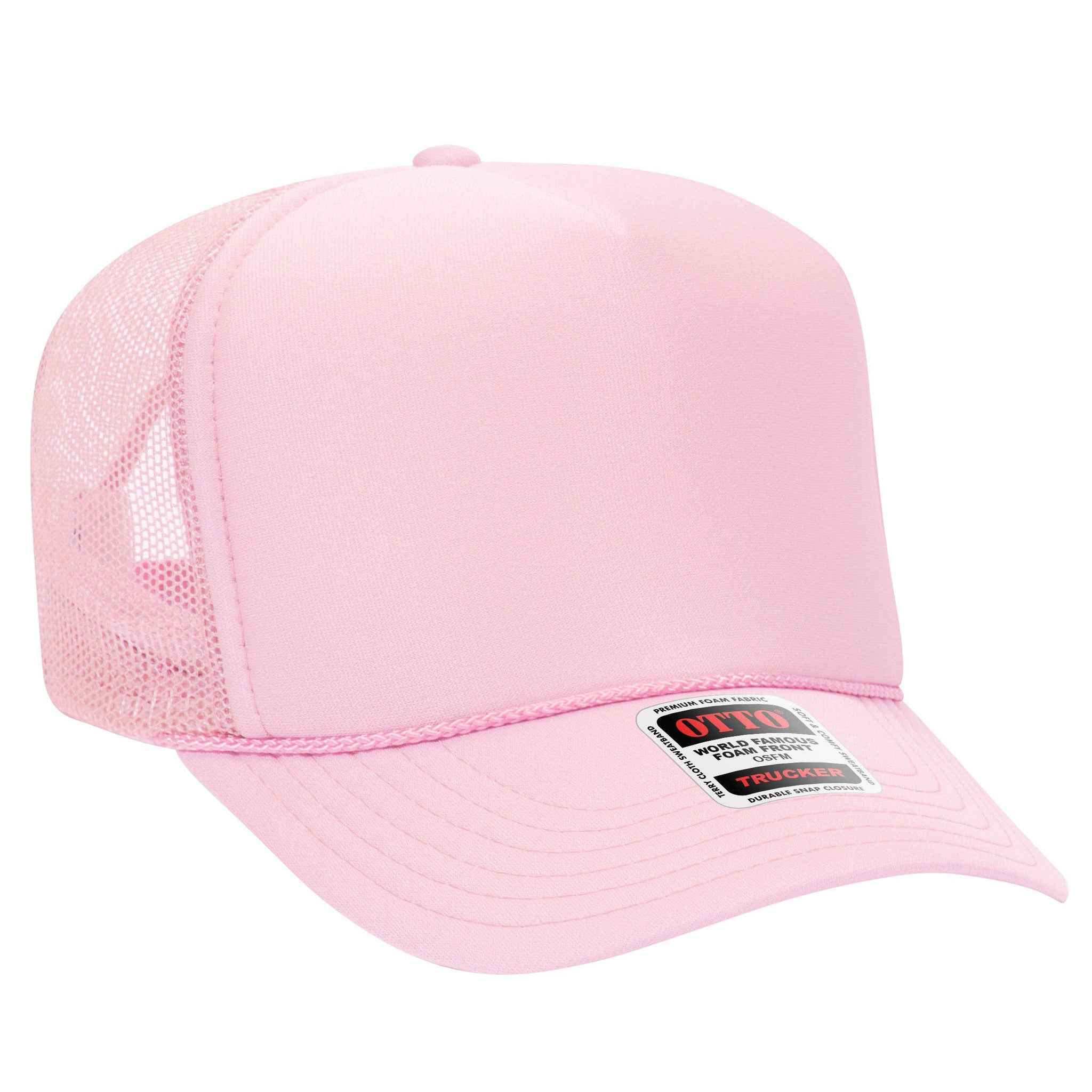 Otto 5-Panel High Crown Foam Trucker Hats, Mesh Back Cap - 39-165