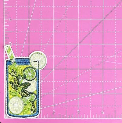 Mojito Cocktail Drink Embroidery Iron On Patch
