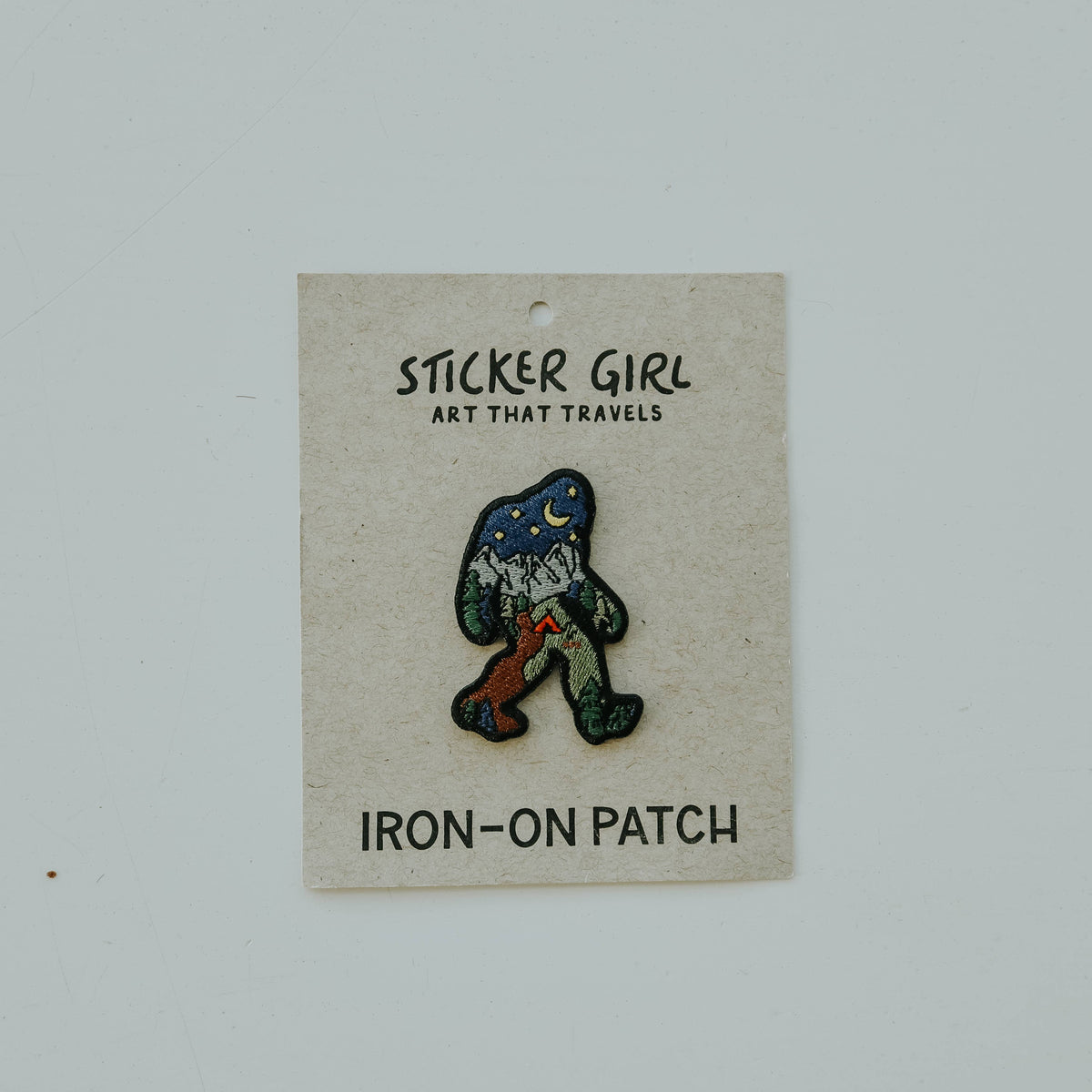 Night Sasquatch Embroidered Iron On Patch