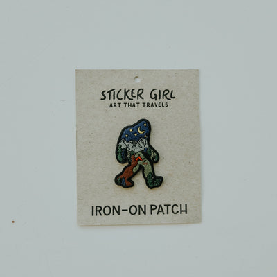 Night Sasquatch Embroidered Iron On Patch
